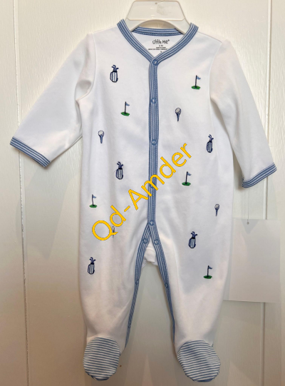 Nordstrom Silver Layette Footie & Blanket: (NB-9M)